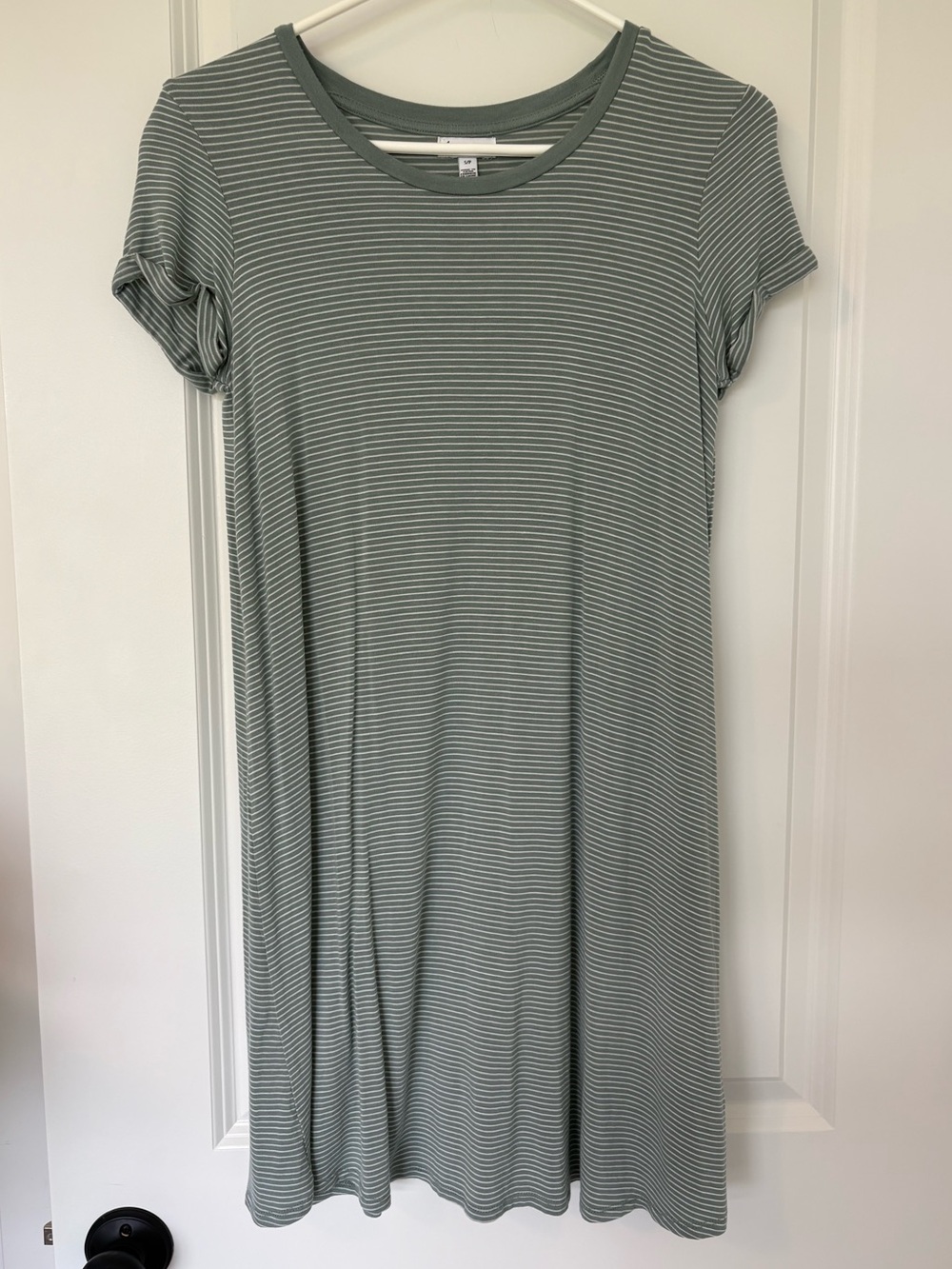 Love, Fire - Striped Sage Dress - Small